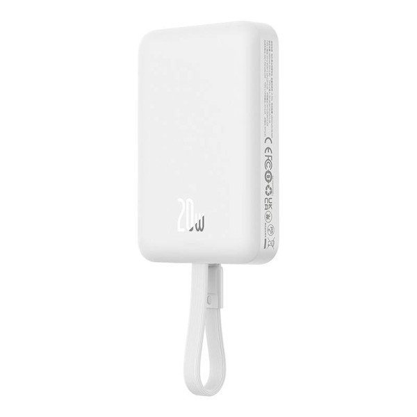 Powerbank Baseus Magnetic Mini 10000mAh USB-C 20W MagSafe balta