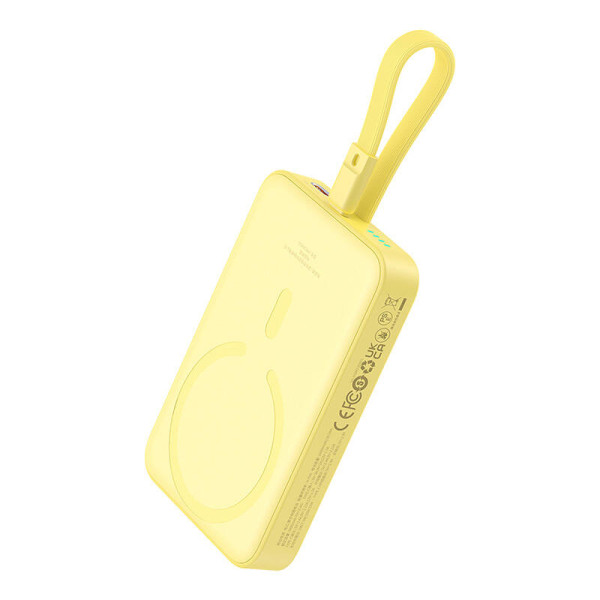 Powerbank Baseus Magnetic Mini 10000mAh USB-C 20W MagSafe geltona