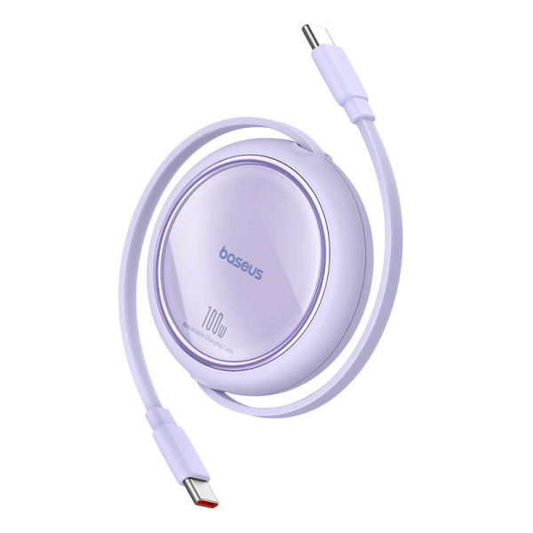 Laidas iš USB-C į USB-C Baseus Free2Draw PD 100 W 1 m violetinė