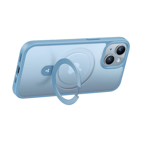 Torras telefono dėklas Ostand Matte skirtas iPhone 15 tamsiai mėlynas