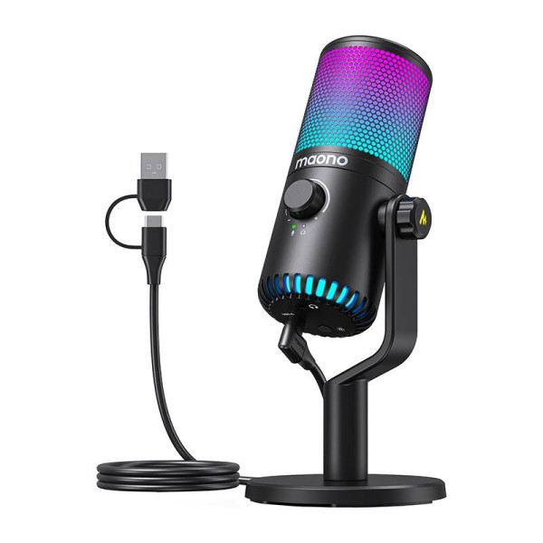 Žaidimų mikrofonas Maono DM30RGB juodas