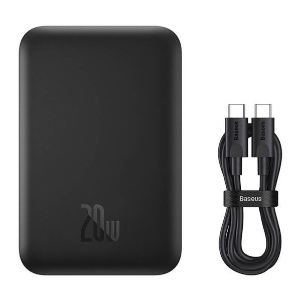 Mini Wireless PowerBank 20W Baseus juodas