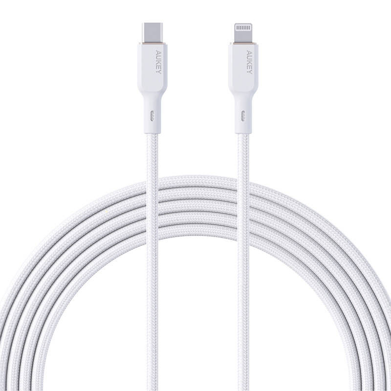 Aukey CB-NCL2 USB-C laidas su Lightning 18 m baltas Aukey CB-NCL2 USB-C laidas su Lightning 18 m baltas