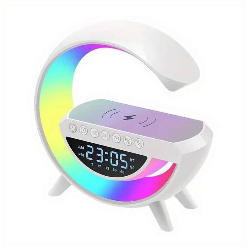 KOLONĖLĖ SU RGB APŠVIETIMU, ŽADINTUVU IR BELAIDŽIU ĮKROVIMU 5W KOLONĖLĖ SU RGB APŠVIETIMU, ŽADINTUVU IR BELAIDŽIU ĮKROVIMU 5W