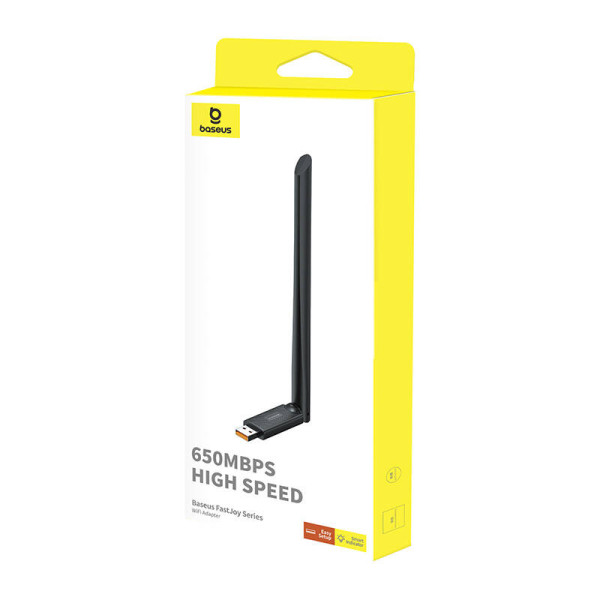 „WiFi“ adapteris su antena „Baseus FastJoy“ 650 Mbps czarny