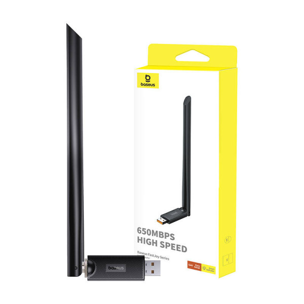 „WiFi“ adapteris su antena „Baseus FastJoy“ 650 Mbps czarny