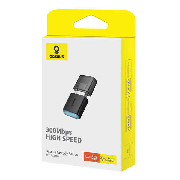 Baseus FastJoy 300Mbps WiFi adapteris juodas