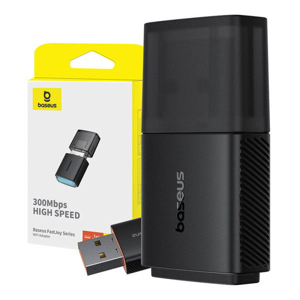 Baseus FastJoy 300Mbps WiFi adapteris juodas