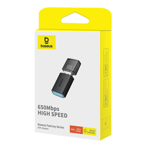 Baseus FastJoy 650Mbps WiFi adapteris juodas