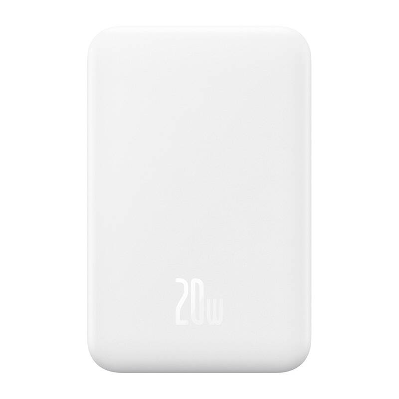Magnetinis Mini Powerbank Baseus 5000mAh USB-C 20W balta Magnetinis Mini Powerbank Baseus 5000mAh USB-C 20W balta