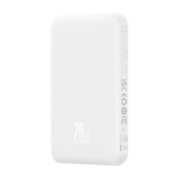 Magnetinis Mini Powerbank Baseus 5000mAh USB-C 20W balta