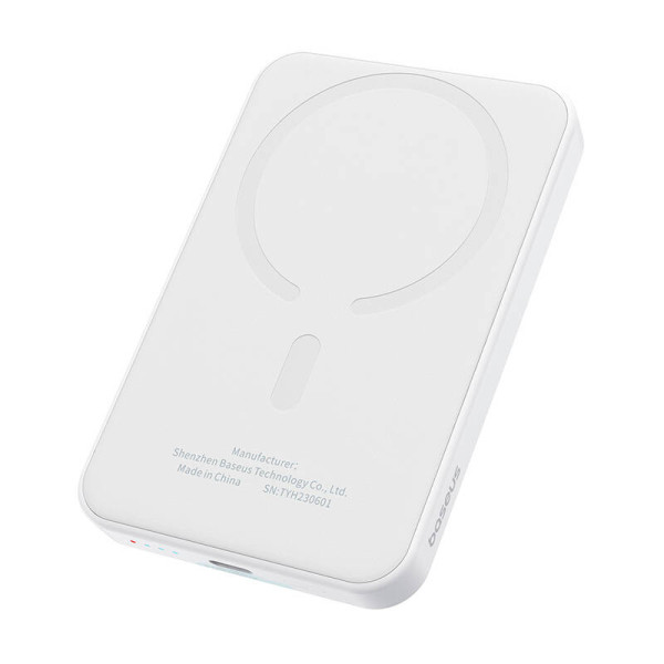 Magnetinis Mini Powerbank Baseus 5000mAh USB-C 20W balta