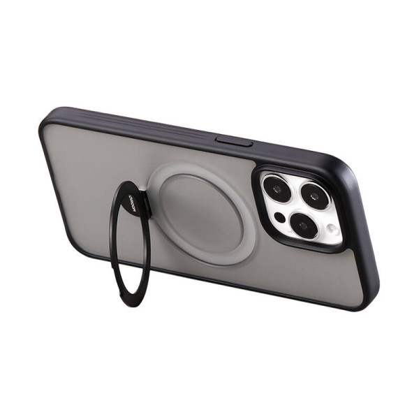 Magnetinis apsauginis telefono dėklas su laikikliu Joyroom JR-BP004 skirtas iPhone 15 Pro juodas