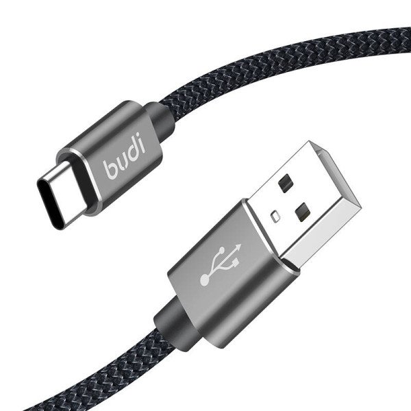 USB-A į USB-C laidas Budi 206T/2M 24A 2M juodas