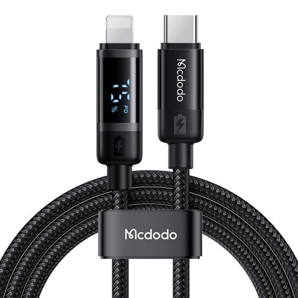 „Mcdodo CA-5210“ USB-C prie „Lightning“ laidas 36 W 12 m juodas