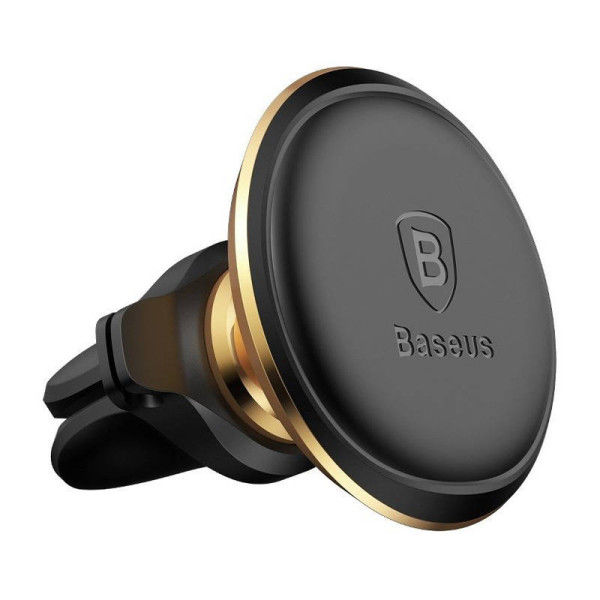 Baseus magnetinis oro ventiliacijos laikiklis automobiliniam laikikliui su kabelio segtuku Gold
