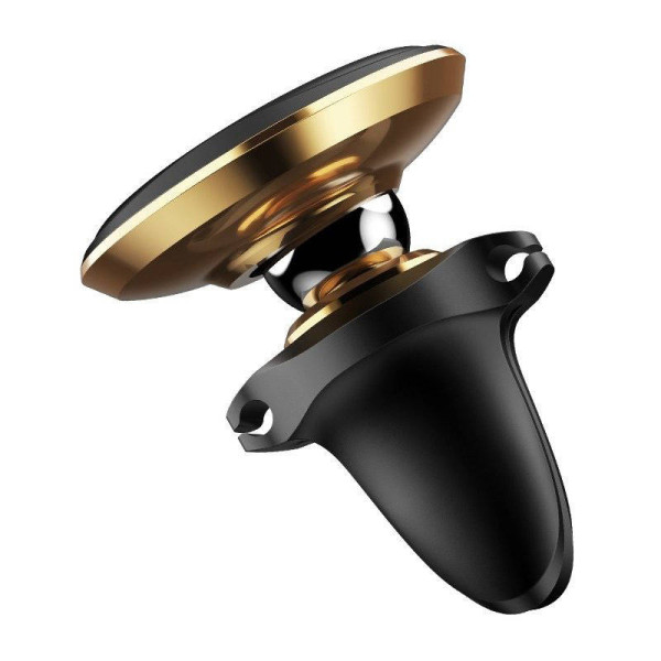 Baseus magnetinis oro ventiliacijos laikiklis automobiliniam laikikliui su kabelio segtuku Gold