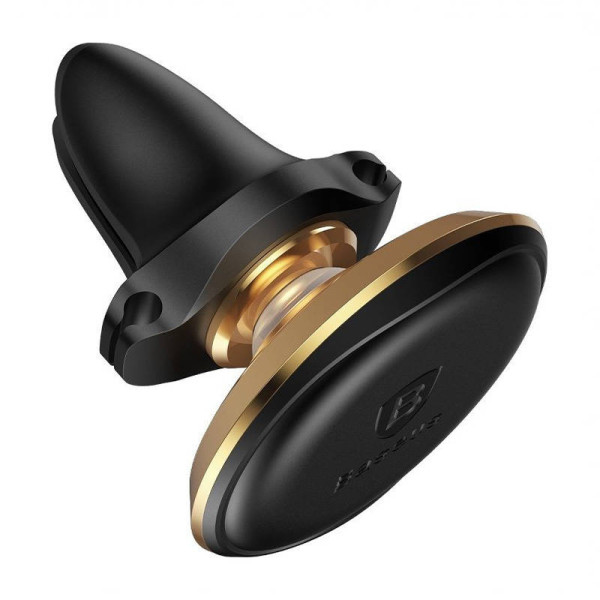 Baseus magnetinis oro ventiliacijos laikiklis automobiliniam laikikliui su kabelio segtuku Gold