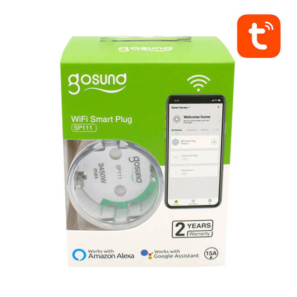 Išmanusis kištukas WiFi Gosund SP111 3680W 16A Tuya 2 pak
