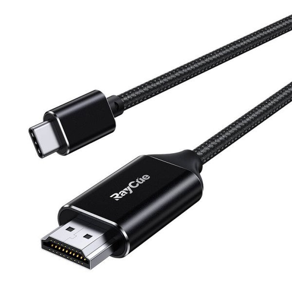 USB-C į HDMI 21 4k60Hz RayCue laidas 2m juodas