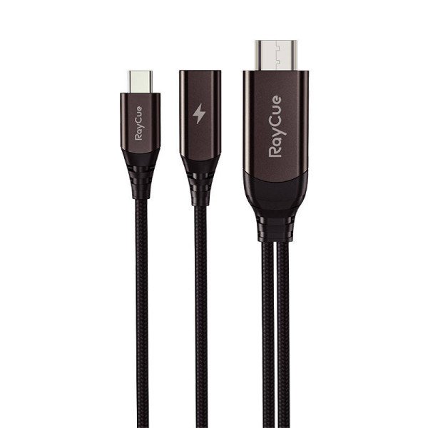 USB-C į HDMI 21 4k30Hz RayCue laidas 2m juodas