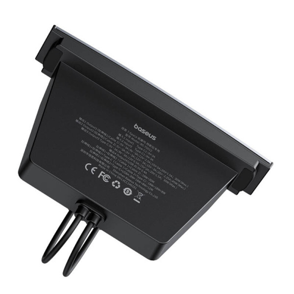 Hub Baseus T-Space su USB-C į USB-C laidais skirtais Tesla automobiliams juodas