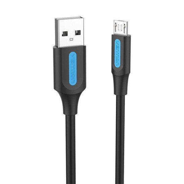 Kabelis USB 20 A į Micro USB Vention COLBI 3A 3m juodas