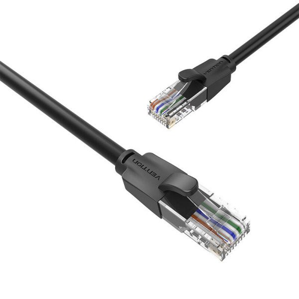 UTP CAT6 Vention IBEBG RJ45 Ethernet tinklo kabelis 1000Mbps 15m juodas