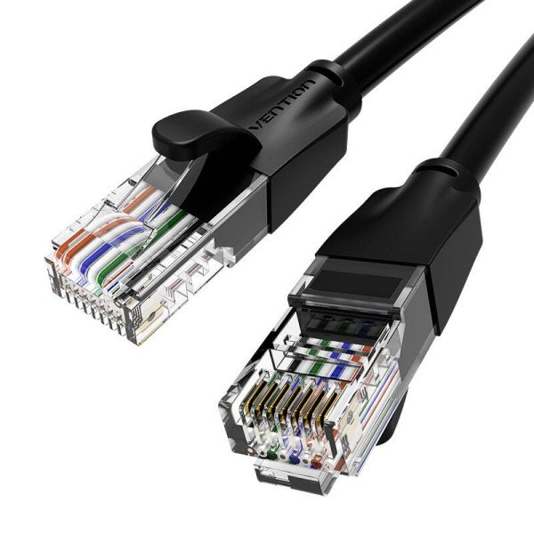 UTP CAT6 Vention IBEBG RJ45 Ethernet tinklo kabelis 1000Mbps 15m juodas