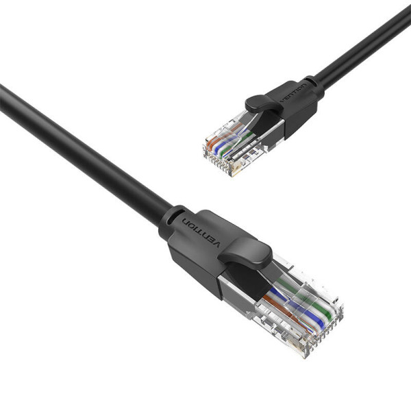 UTP CAT6 Vention IBEBN RJ45 Ethernet tinklo kabelis 1000Mbps 15m juodas
