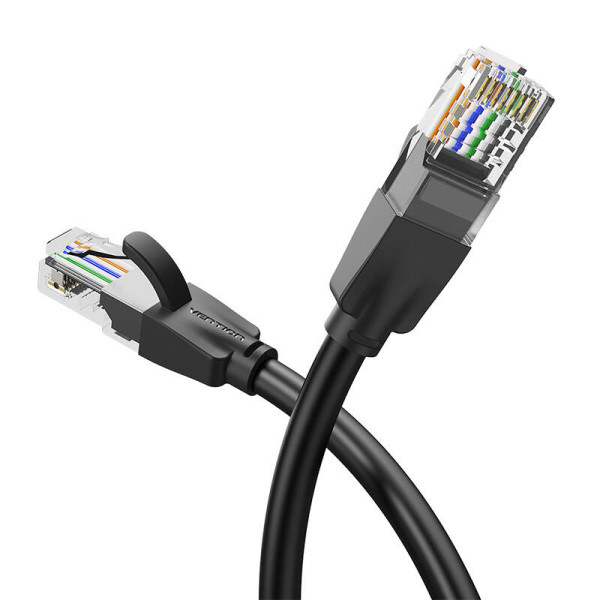 UTP CAT6 Vention IBEBN RJ45 Ethernet tinklo kabelis 1000Mbps 15m juodas