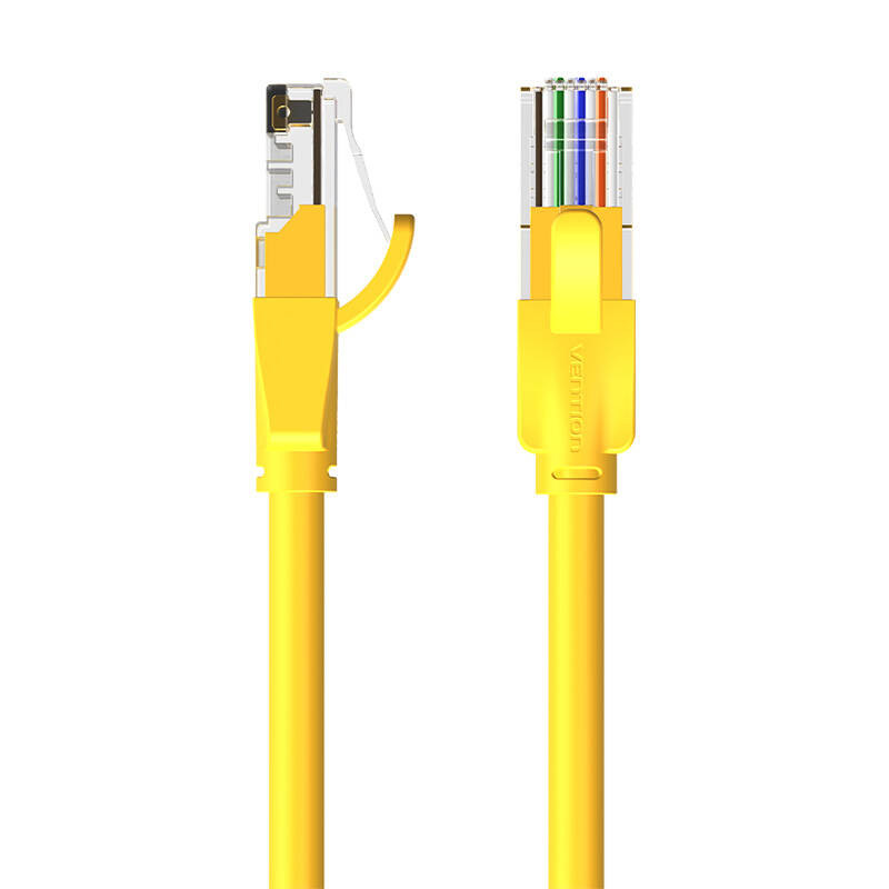Tinklo kabelis UTP CAT6 Vention IBEYF RJ45 Ethernet 1000Mbps 1m Geltona Tinklo kabelis UTP CAT6 Vention IBEYF RJ45 Ethernet 1000Mbps 1m Geltona