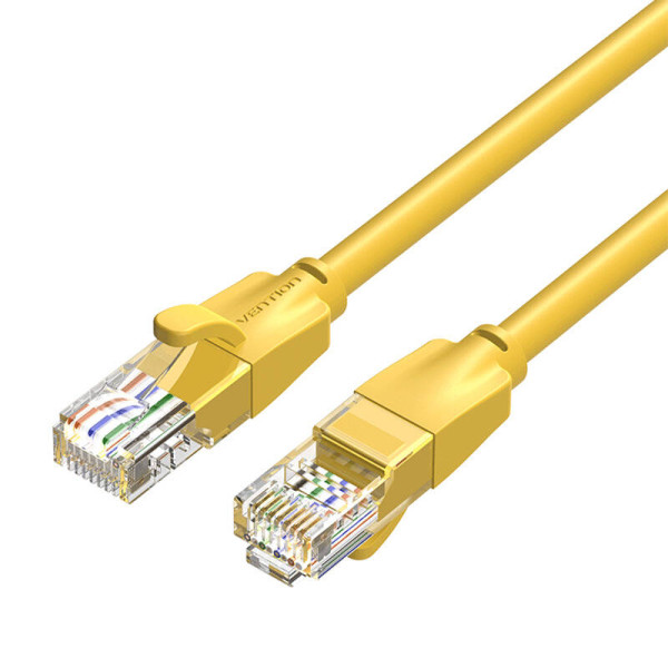 Tinklo kabelis UTP CAT6 Vention IBEYF RJ45 Ethernet 1000Mbps 1m Geltona