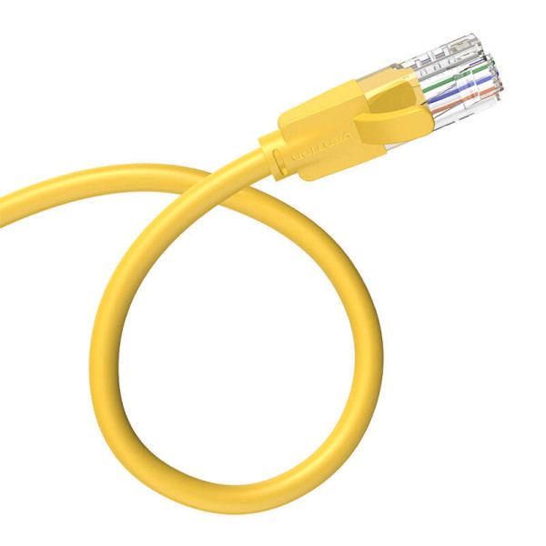 Tinklo kabelis UTP CAT6 Vention IBEYF RJ45 Ethernet 1000Mbps 1m Geltona