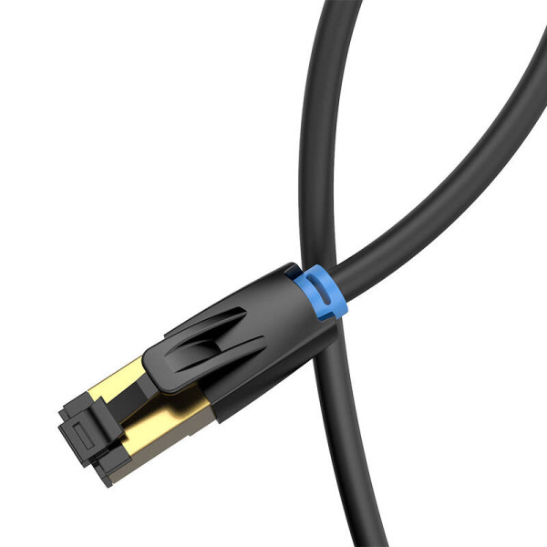 Tinklo kabelis CAT8 SFTP ventiliacija IKABF RJ45 Ethernet 40Gbps 1m juodas