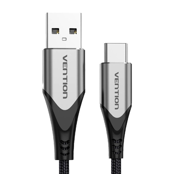 USB 20 A–USB-C 3A kabelis 05 m Vention CODHD pilkas