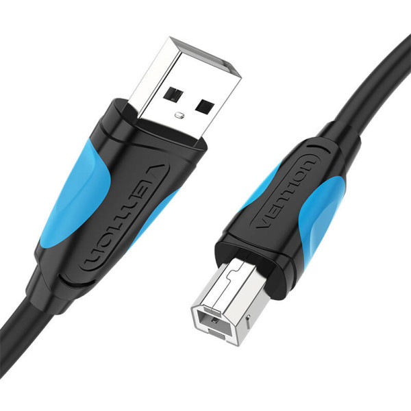 USB 20 A į USB-B spausdintuvo laidas Ventiliacija VAS-A16-B100 1m juoda