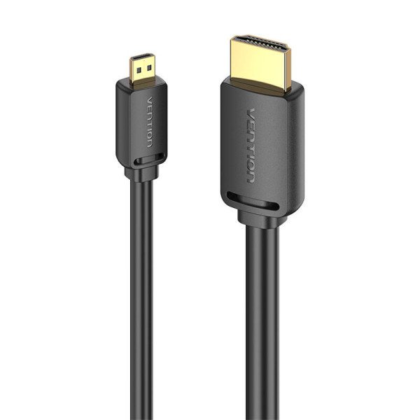 HDMI-D kištukas su HDMI-A kištuku AGIBI 3m 4K 60Hz juodas