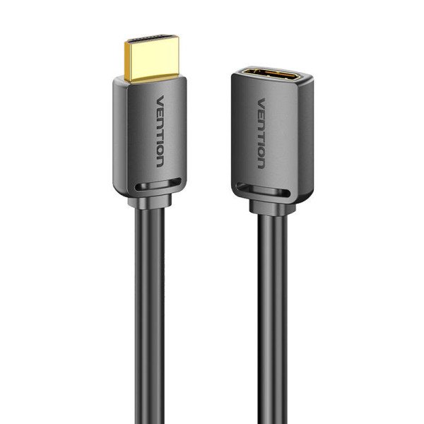 HDMI 20 kištukinis HDMI 20 lizdas ilginimo kabelio ventiliacija AHCBH 2m 4K 60Hz juodas