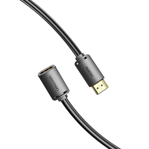 HDMI 20 kištukinis HDMI 20 lizdas prailginimo kabelio ventiliacija AHCBJ 5m 4K 60Hz juodas