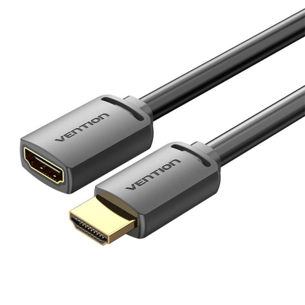 HDMI 20 kištukinis HDMI 20 lizdas prailginimo kabelio ventiliacija AHCBJ 5m 4K 60Hz juodas