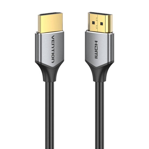 Itin plonas HDMI HD kabelio ventiliacija ALEHF 1m 4K 60Hz pilka