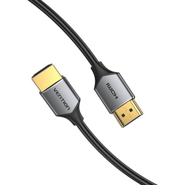 Itin plonas HDMI HD kabelio ventiliacija ALEHF 1m 4K 60Hz pilka