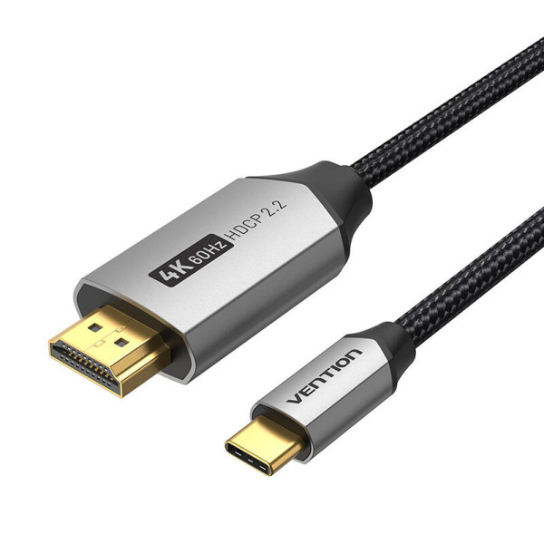 USB-C arba HDMI 20 kabelio ventiliacija CRBBG 15 m 4K 60 Hz juodas