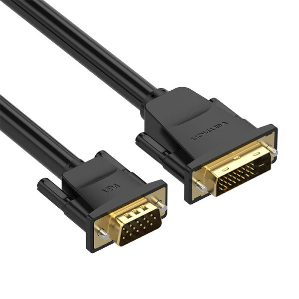 DVI 24+1 iki VGA kabelio ventiliacijos EABBG 15 m 1080P 60 Hz juodas