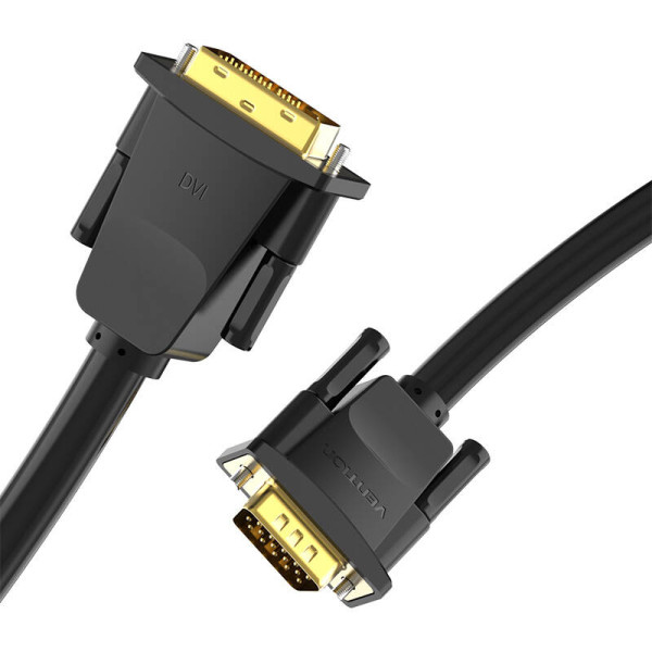 DVI 24+1 iki VGA kabelio ventiliacijos EABBG 15 m 1080P 60 Hz juodas