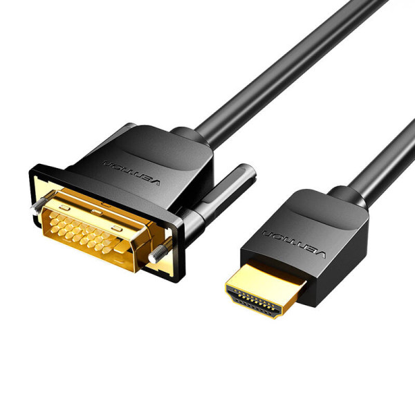 HDMI–DVI kabelis 24+1 Ventiliacija ABFBG 15 m 4K 60Hz / 1080P 60Hz juodas