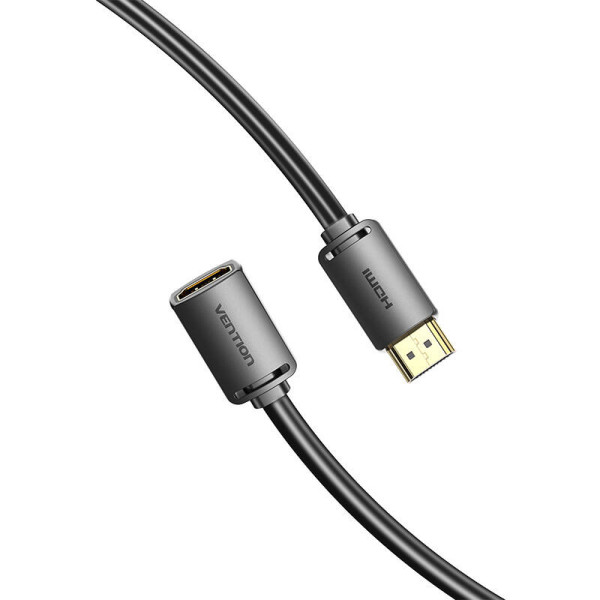 HDMI 20 kištukinis ir HDMI 20 lizdas prailginimo kabelio ventiliacija AHCBD 05 m 4K 60 Hz juodas