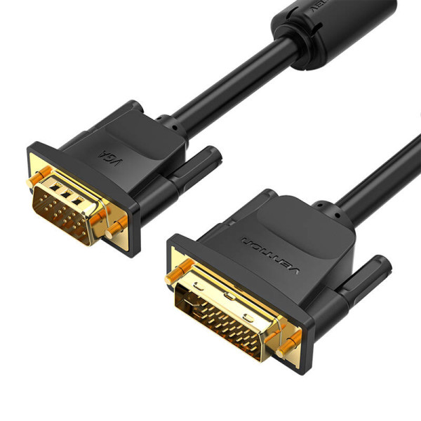 DVI 24+5 iki VGA kabelio ventiliacijos EACBG 15 m 1080P 60Hz juodas