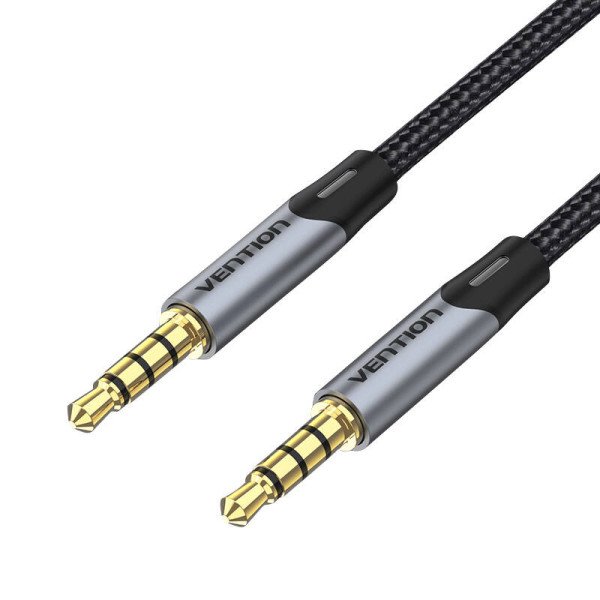 Cable Audio TRRS 35 mm mini lizdas Vention BAQHG 15 m pilka